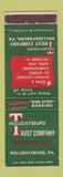 Matchbook Cover - Hollidaysburg Trust Company PA