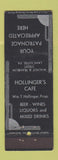 Matchbook Cover - Hollinger's Cafe Lancaster PA