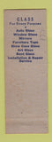 Matchbook Cover - Claude Hollinger Glass Lebanon PA RED
