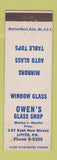 Matchbook Cover - Owen's Glass Shop Lititz PA WEAR
