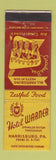 Matchbook Cover - Hotel Warner Harrisburg PA