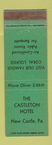 Matchbook Cover - Castleton Hotel New Castle PA WEAR