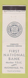 Matchbook Cover - First National Bank Hughesville PA