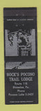 Matchbook Cover - Rock's Pocono Trail Lodge Blakeslee PA