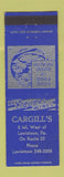Matchbook Cover - Cargill's Restaurant Lewistown PA