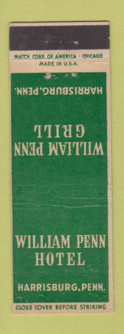 Matchbook Cover - Hotel William Penn Harrisburg PA