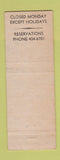 Matchbook Cover - Faenza Restaurant Allentown PA