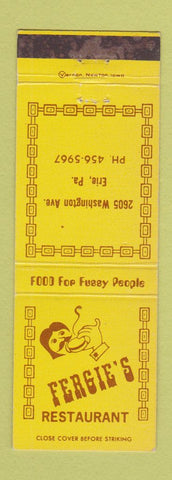 Matchbook Cover - Fergie's Restaurant Erie PA WEAR