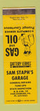 Matchbook Cover - Sam Staph's Garage Harlansburg PA WEAR