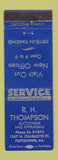 Matchbook Cover - RH Thompson Auctioneer Pottstown PA