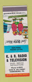 Matchbook Cover - K&R Radio TV Harrisburg PA