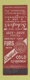 Matchbook Cover - Schafer's Dry Cleaners Laundry Norristown PA