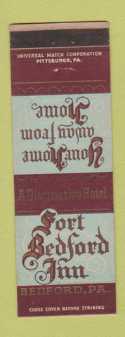 Matchbook Cover - Fort Bedford Inn Bedford PA