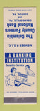 Matchbook Cover - Columbia County Farmers National Bank Benton Orangeville PA