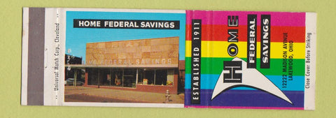 Matchbook Cover - Home Federal Savings Lakewood OH
