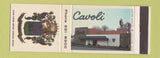 Matchbook Cover - Cavoli Restaurant Cleveland OH