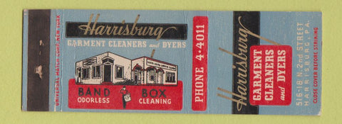Matchbook Cover - Harrisburg Garment Cleaners Dyers Harrisburg PA