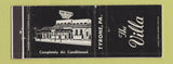 Matchbook Cover - The Villa Restaurant Tyrone PA