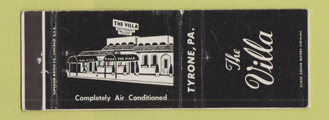 Matchbook Cover - The Villa Restaurant Tyrone PA