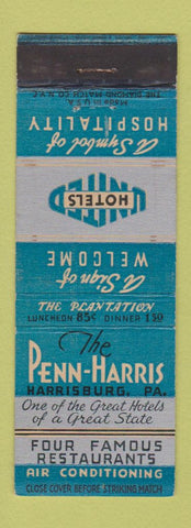 Matchbook Cover - Penn Harris Hotel Harrisburg PA