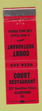 Matchbook Cover - Court Restaurant Allentown PA