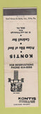 Matchbook Cover - Kontis Restaurant Erie PA WEAR