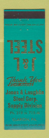 Matchbook Cover - Jones Laughlin Steel Corp Clarion PA WEAR