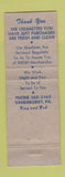 Matchbook Cover - Kays Music Vending Amusement Vandergrift PA