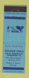 Matchbook Cover - Golden Grill Harrisburg PA