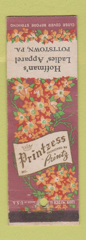 Matchbook Cover - Printzess Women's Dresses Hoffman's Pottstown PA