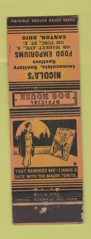 Matchbook Cover - Nicola's Restaurant Canton OH WORN