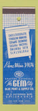 Matchbook Cover - Gem Drafting Supply Blue Print Dayton OH