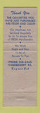 Matchbook Cover - Kays Music Vending Amusement Vandergrift PA