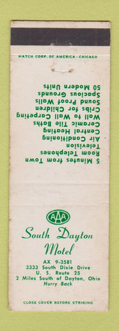 Matchbook Cover - South Dayton Motel Dayton OH WEAR