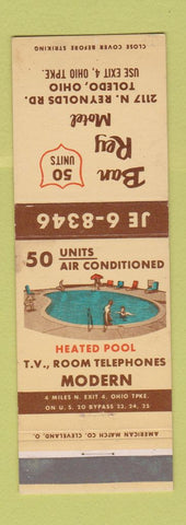 Matchbook Cover - Ban Rey Motel Toledo OH WEAR