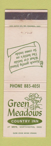 Matchbook Cover - Green Meadows Country Inn Worthington OH