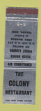 Matchbook Cover - Colony Restaurant Toledo OH WEAR