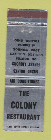 Matchbook Cover - Colony Restaurant Toledo OH WEAR