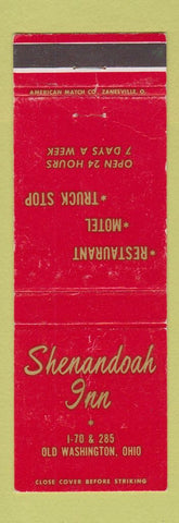 Matchbook Cover - Shenandoah Inn Old Washington OH WEAR