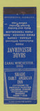 Matchbook Cover - Shade Early American Restaurant Canal Winchester OH