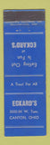 Matchbook Cover - Eckard's Restaurant Canton OH MERCHANTS WEAR