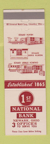 Matchbook Cover - 1st National Bank Newark OH