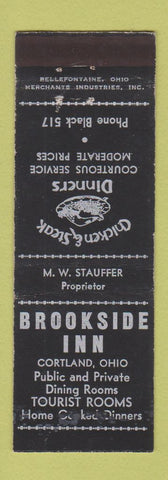 Matchbook Cover - Brookside Inn Cortland OH MERCHANTS