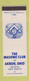 Matchbook Cover - Masonic Club of Akron OH