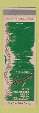 Matchbook Cover - Shalimar Commodore Perry Hotel Toledo OH