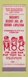 Matchbook Cover - Military Order of Cootie Canteen Youngstown OH