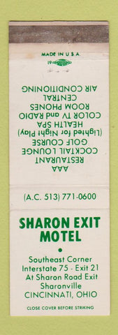 Matchbook Cover - Sharon Exit Motel Cincinnati OH WEAR