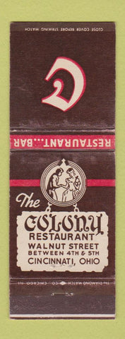 Matchbook Cover - Colony Restaurant Cincinnati OH