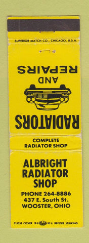 Matchbook Cover - Albright Radiator Shop Wooster OH WEAR