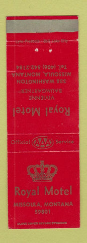 Matchbook Cover - Royal Motel Missoula MT